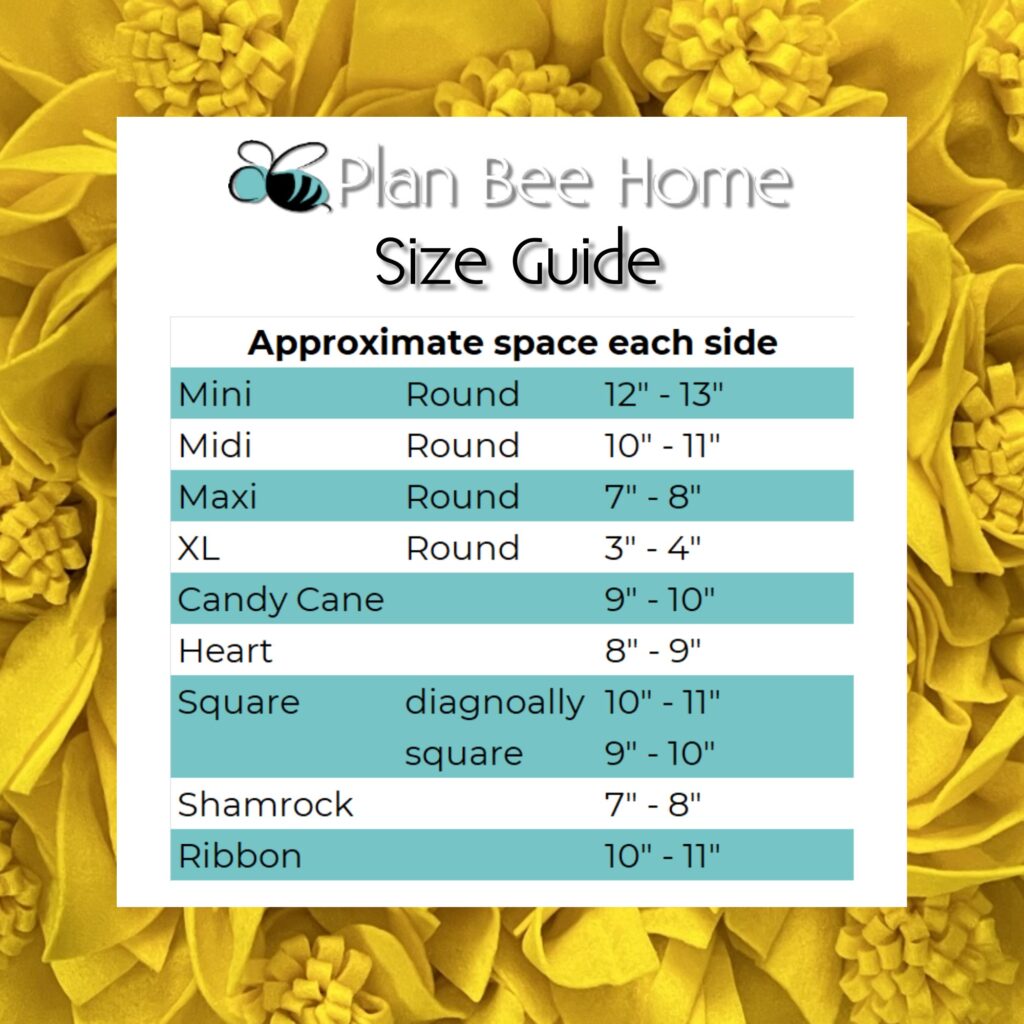 Plan Bee Crafts Size Guide