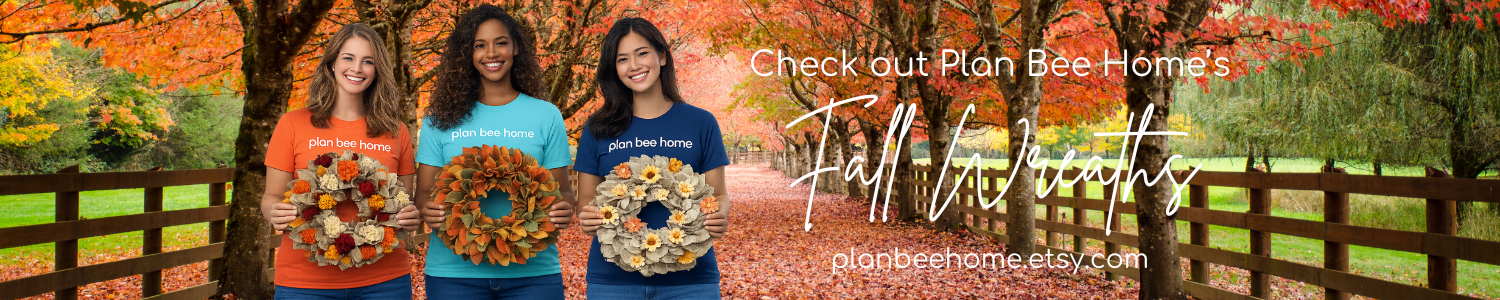 Fall Wreaths at Plan Bee Home on Etsy