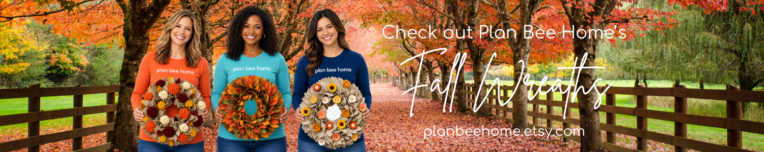 Fall Wreaths at Plan Bee Home on Etsy