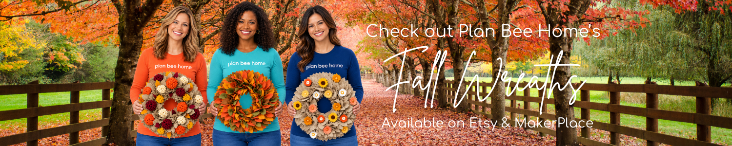 Fall Wreaths at Plan Bee Home on Etsy